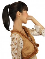 Wigs2you 馬尾 自然綁式短款直髪馬尾 捆綁系帶高檔卡絲髪片WS-5009-SB